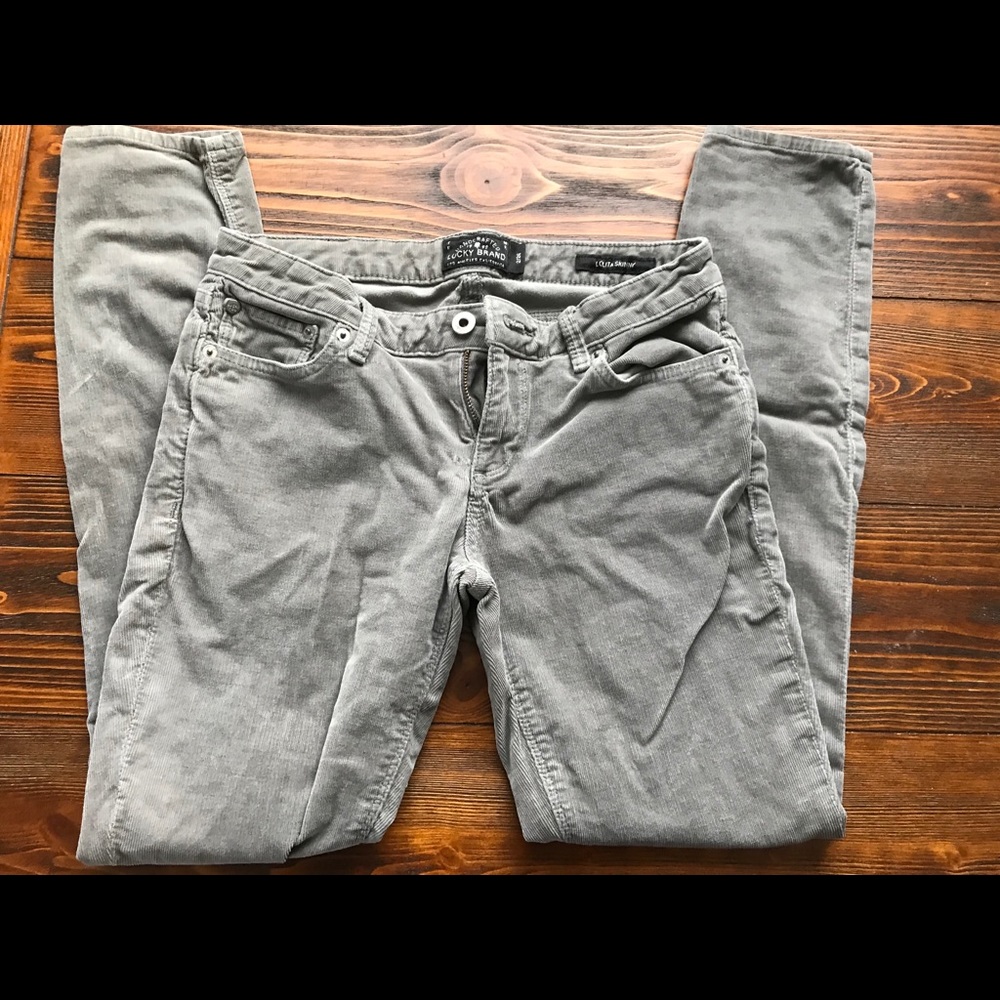Lucky Brand Gray Corduroy Pants